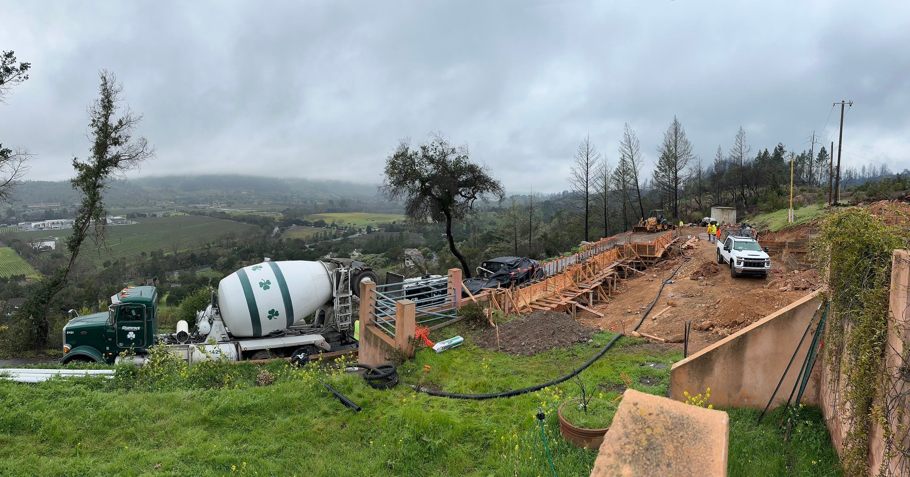 Construction team at work